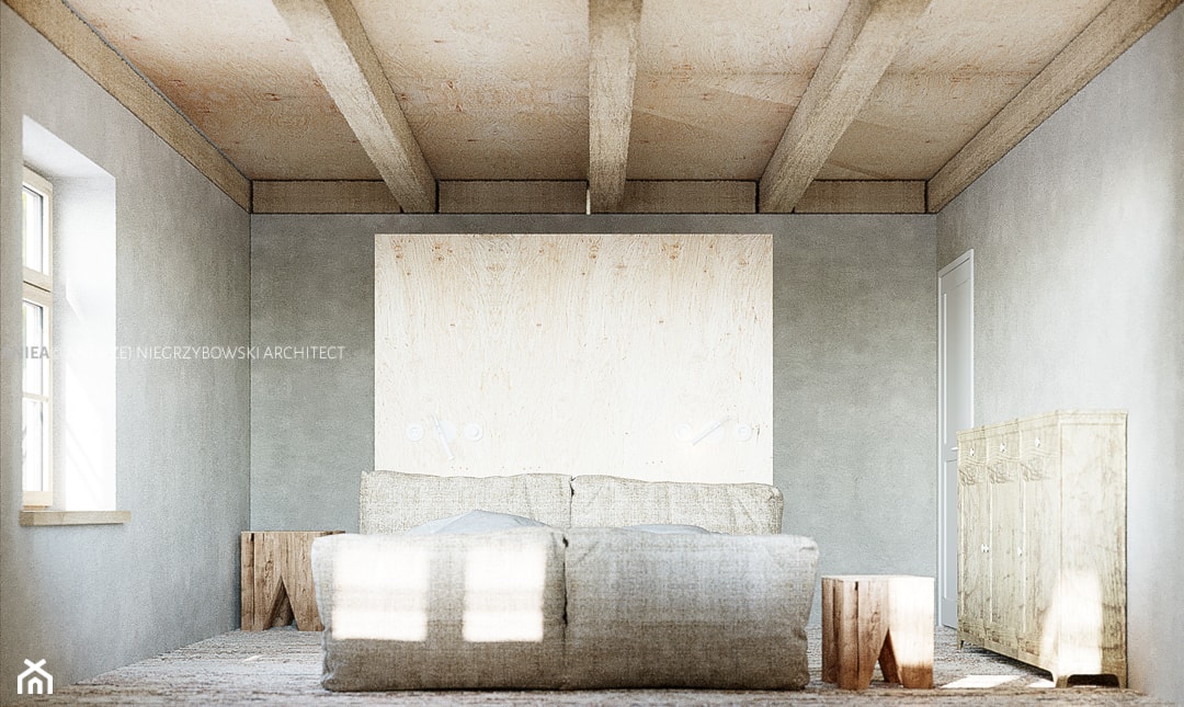Przebudowa starego domu - Sypialnia, styl rustykalny - zdjęcie od ANIEA - Homebook