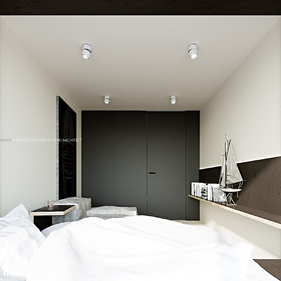 Metamorfoza szeregowca - Sypialnia, styl minimalistyczny - zdjęcie od ANIEA