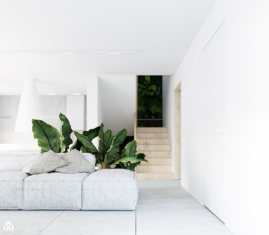 Metamorfoza wnętrza domu typu kostka - Schody, styl minimalistyczny - zdjęcie od ANIEA