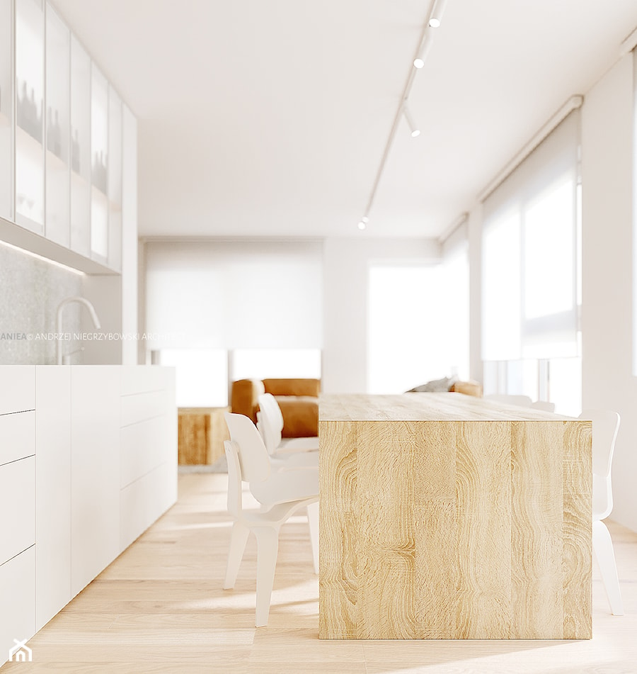Penthouse dla dwójki z kotem - Kuchnia, styl minimalistyczny - zdjęcie od ANIEA
