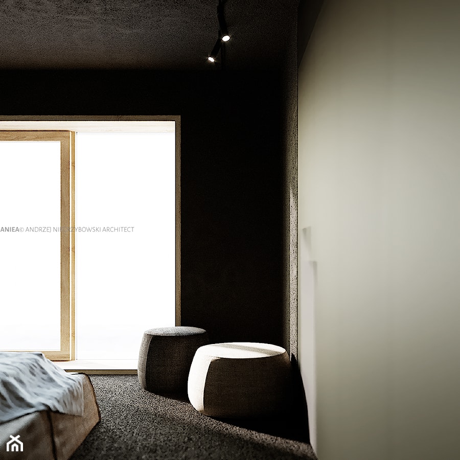 Metamorfoza wnętrza domu typu kostka - Sypialnia, styl minimalistyczny - zdjęcie od ANIEA