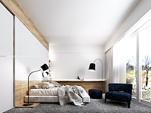 Willa na Kaszubach - Średnia biała sypialnia, styl minimalistyczny - zdjęcie od ANIEA