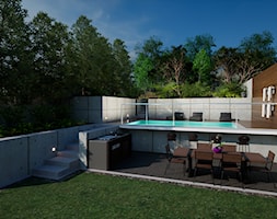Ogród z basenem. - zdjęcie od vizqstudio - Homebook