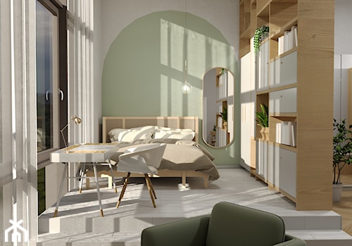 Sypialnia na podeście - zdjęcie od Kamila Kuś Interior Design