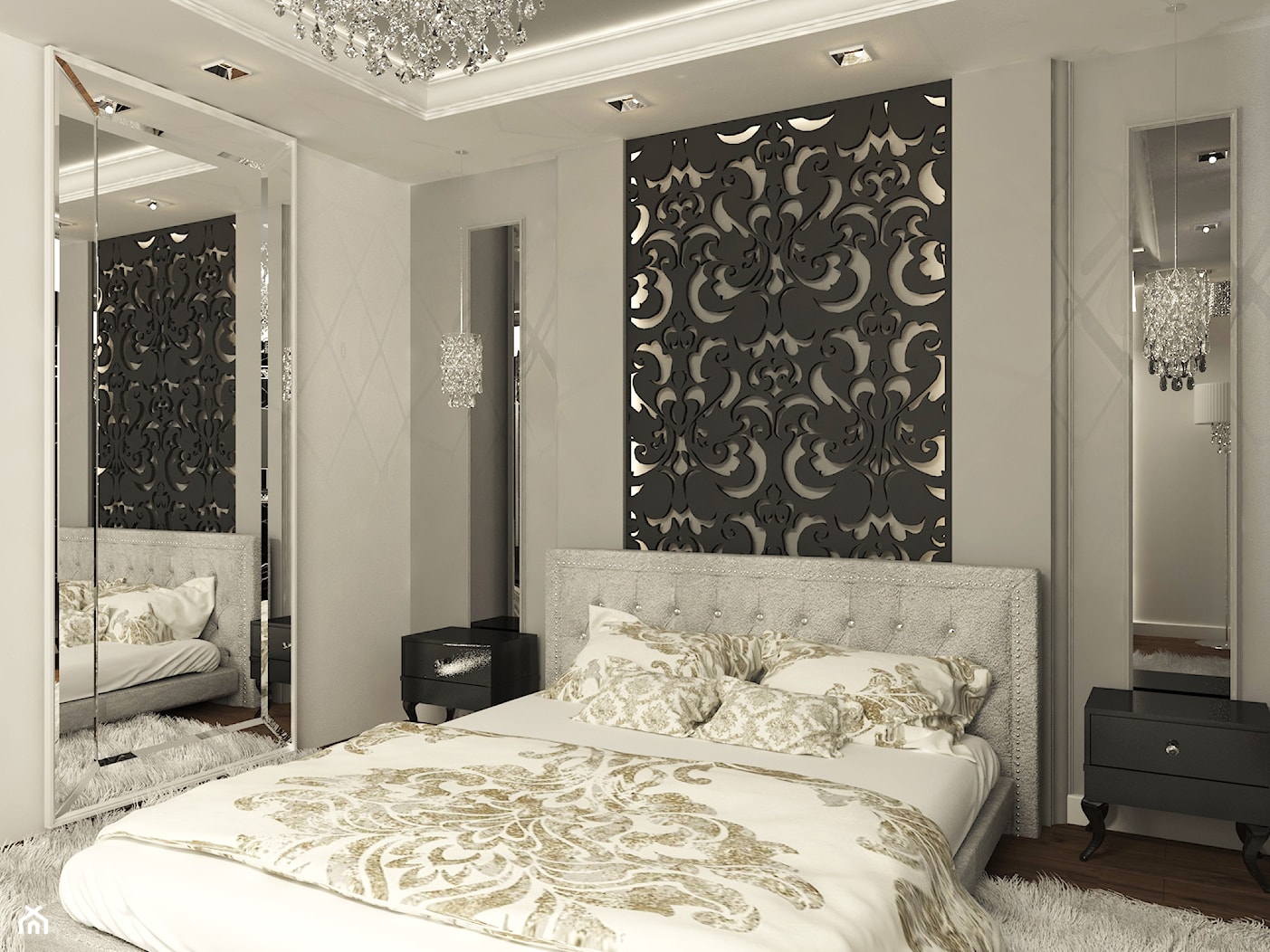 ścianka za łóżkiem - zdjęcie od Panele ażurowe Dekora - Homebook