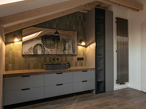 Dom z sypialnią i łazienką na poddaszu - Łazienka, styl industrialny - zdjęcie od Emmi Kuchnie i Wnętrza