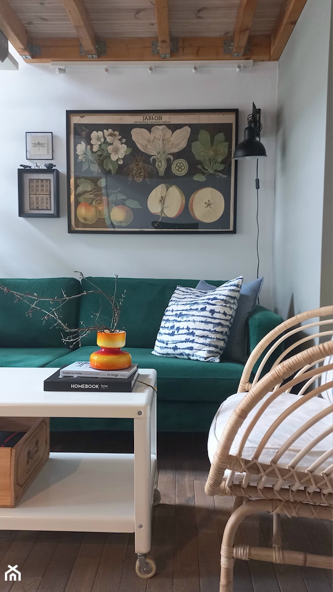 Mieszkanie z antresolą - Salon, styl skandynawski - zdjęcie od GOGA studio