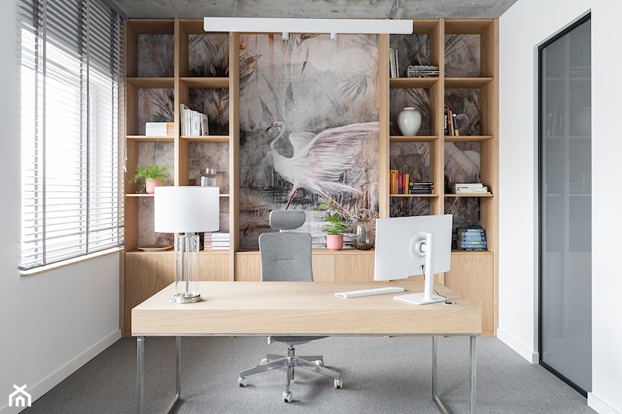 Wyjątkowy projekt przestrzeni biurowej od Darii Przewłóckiej Wnętrza - Biuro - zdjęcie od INKADR Natalia Kaczmarek