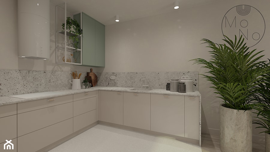 Mieszkanie 56m² - Kuchnia, styl nowoczesny - zdjęcie od MoNo Projekty Wnętrz