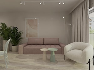 Mieszkanie 56m² - Salon, styl nowoczesny - zdjęcie od MoNo Projekty Wnętrz