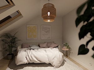 Pokój na poddaszu 16m² - Sypialnia, styl nowoczesny - zdjęcie od MoNo Projekty Wnętrz