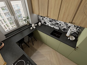 Kuchnia w mieszkaniu 6m² - Kuchnia, styl nowoczesny - zdjęcie od MoNo Projekty Wnętrz