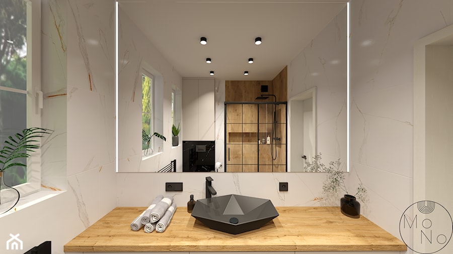 Łazienka 6m² - Łazienka, styl nowoczesny - zdjęcie od MoNo Projekty Wnętrz