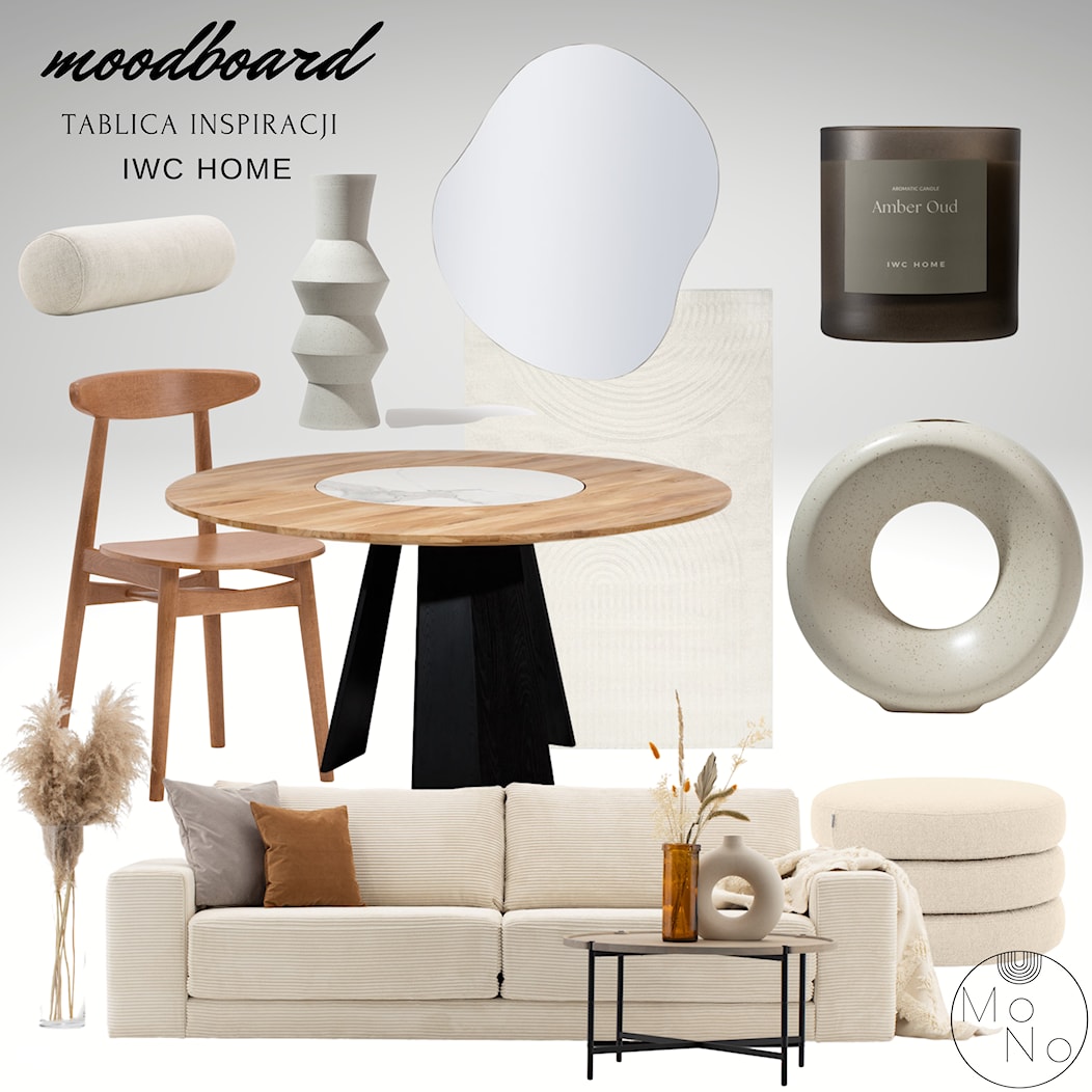 Moodboard-salon z IWC HOME - zdjęcie od MoNo Projekty Wnętrz - Homebook