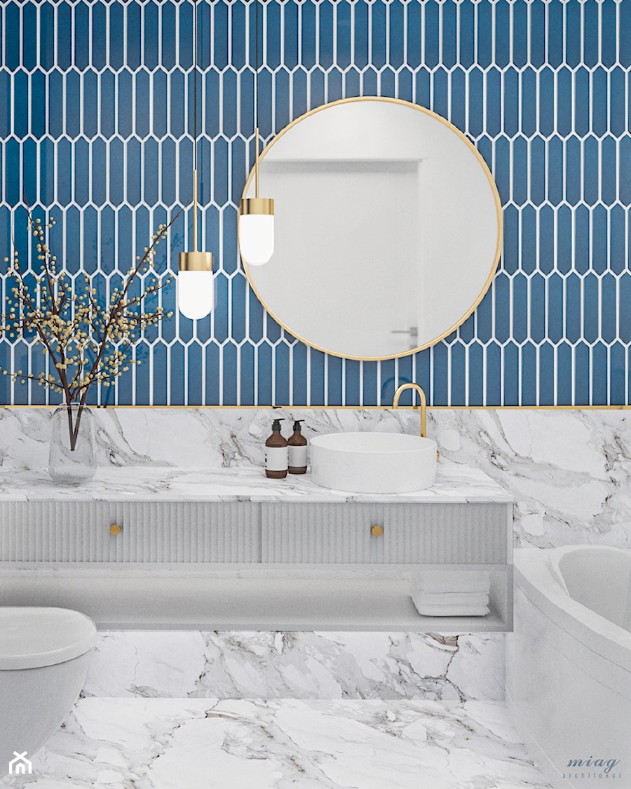 Niebieska łazienka - zdjęcie od MIAG Architekci