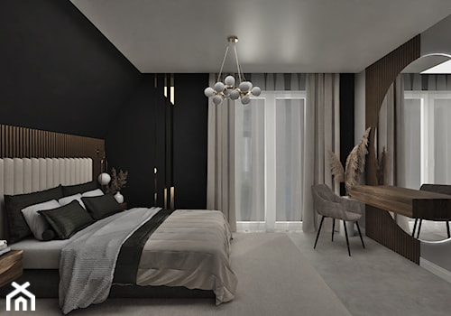 Sypialnia ze skosem - zdjęcie od Studio Projektowania Wnętrz Agata Hylla