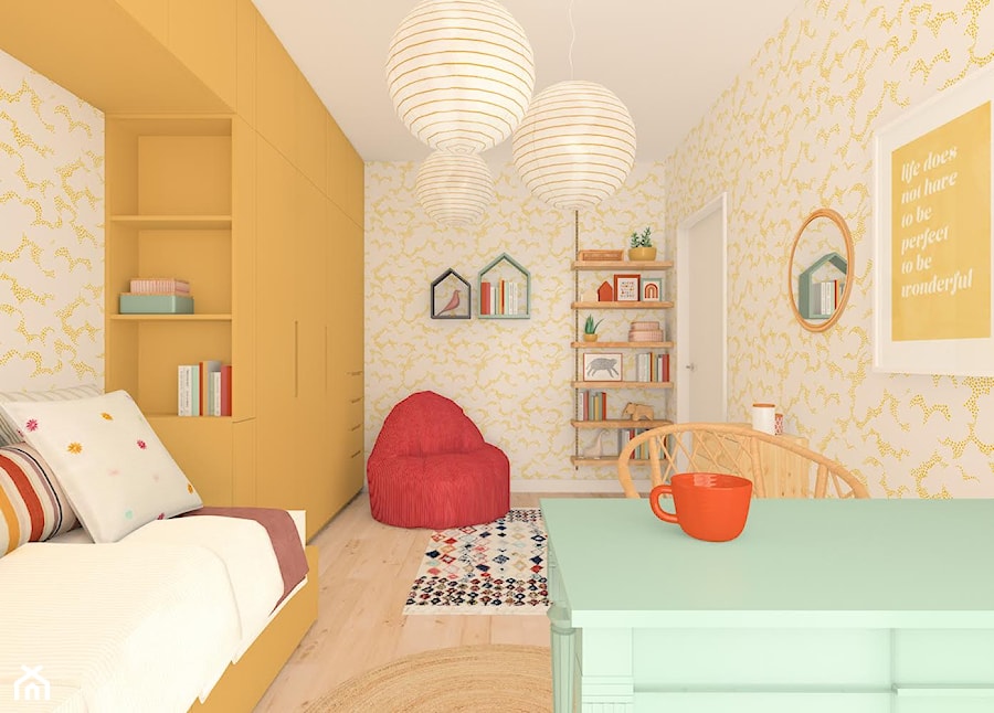 Słoneczny pokój dla 10-łatki - zdjęcie od Studio Cudnie • Aleksandra Kamińska • architektura wnętrz
