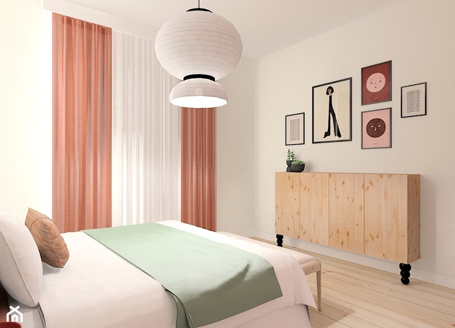 Projekt sypialni - zdjęcie od Studio Cudnie • Aleksandra Kamińska • architektura wnętrz