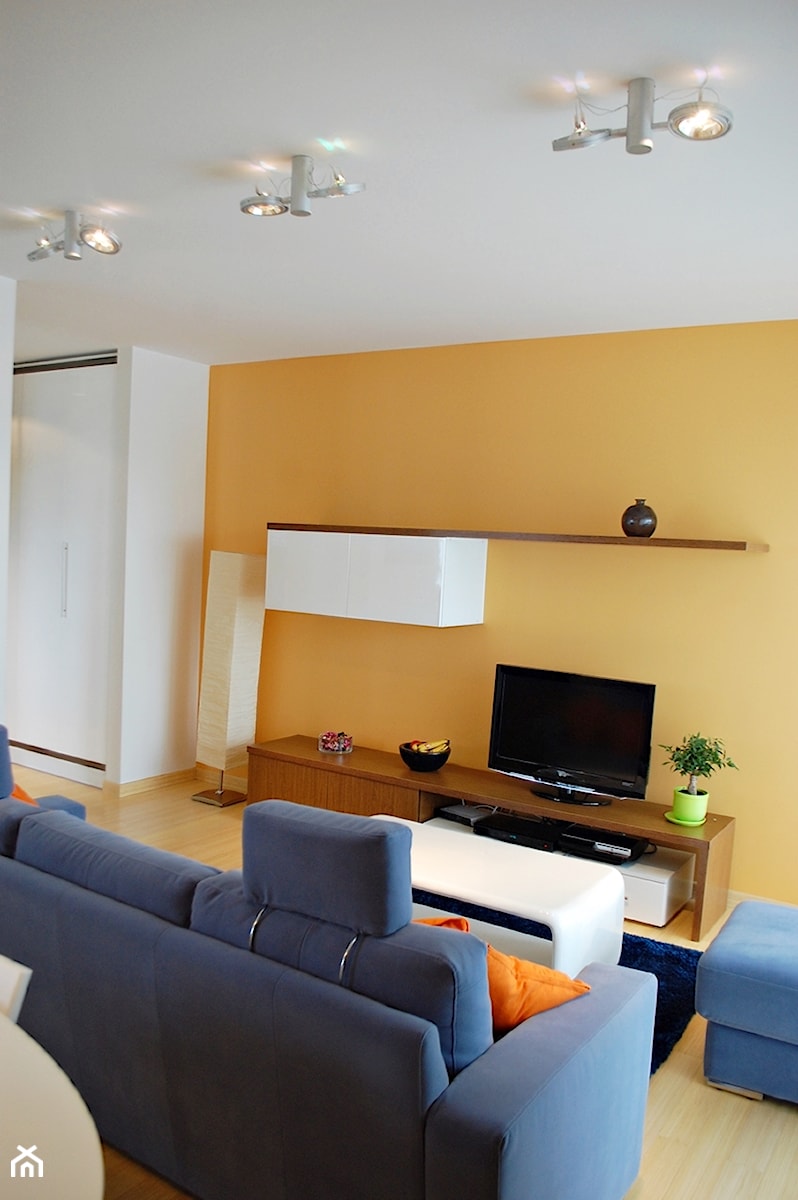 Kolorowe mieszkanie - Salon, styl nowoczesny - zdjęcie od Gutdesign