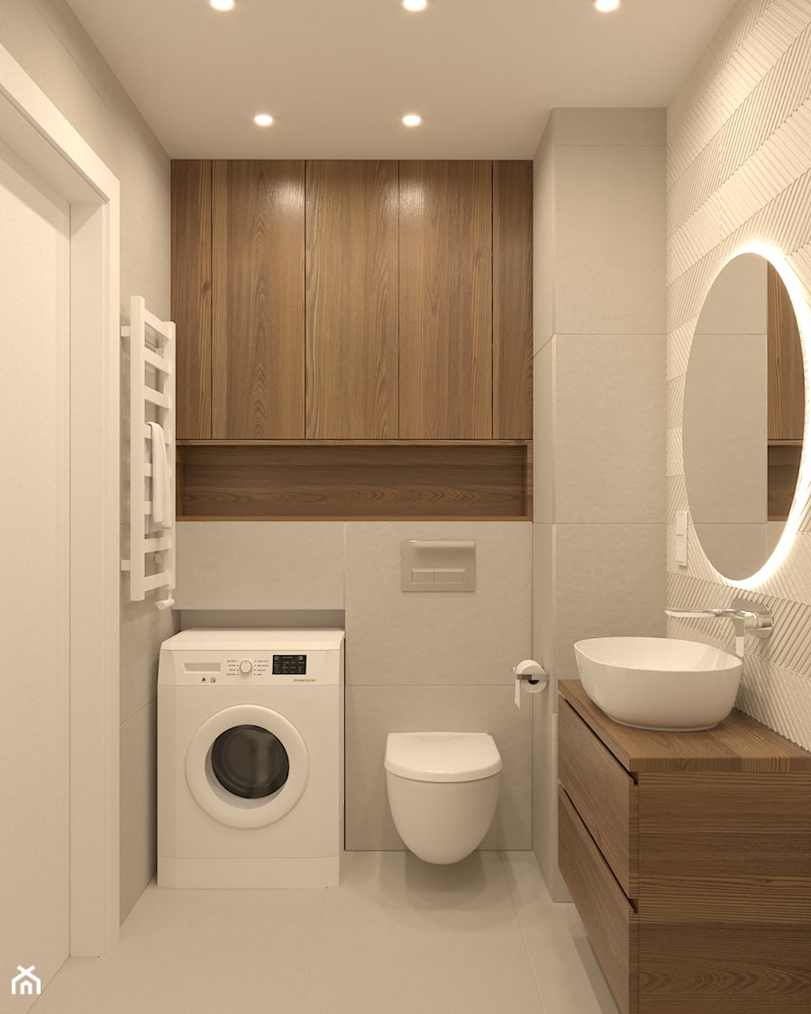 łazienka w nowoczesnym mieszkaniem na wynajem - zdjęcie od KZ Home Design