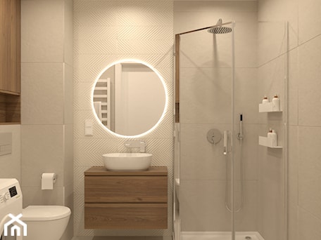 Aranżacje wnętrz - Łazienka: łazienka w nowoczesnym mieszkaniem na wynajem - KZ Home Design. Przeglądaj, dodawaj i zapisuj najlepsze zdjęcia, pomysły i inspiracje designerskie. W bazie mamy już prawie milion fotografii!