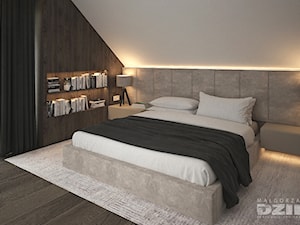 Przytulna sypialnia w beżach - zdjęcie od Małgorzata Dzik - pracownia projektowa wnętrz