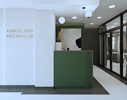 Strefa wejściowa z ladą rrecepcyjną kancelarii w Iławie - zdjęcie od Projektowanie Wnętrz Weronika Lesińska - Homebook