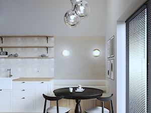 Biała kuchnia - aranżacja mieszkania w Brodnicy - zdjęcie od Projektowanie Wnętrz Weronika Lesińska
