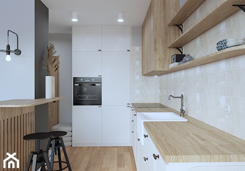 Projekt kuchni mieszkania w Brodnicy - zdjęcie od Projektowanie Wnętrz Weronika Lesińska