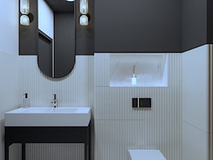 Projekt łazienki dla gości w kancelarii w Iławie - zdjęcie od Projektowanie Wnętrz Weronika Lesińska
