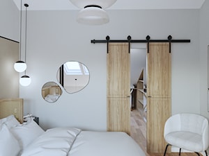 Aranżacja wnętrza sypialni mieszkania w Brodnicy - zdjęcie od Projektowanie Wnętrz Weronika Lesińska