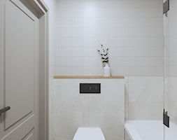 Aranżacja bardzo małej łazienki - mieszkanie w Brodnicy - zdjęcie od Projektowanie Wnętrz Weronika Lesińska - Homebook