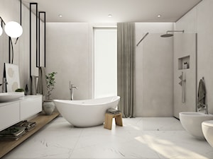 Minimalizm w łazience - zdjęcie od Nkwadrat Studio