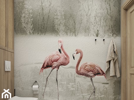 Aranżacje wnętrz - Łazienka: Rustykalne flamingi - Nkwadrat Studio. Przeglądaj, dodawaj i zapisuj najlepsze zdjęcia, pomysły i inspiracje designerskie. W bazie mamy już prawie milion fotografii!