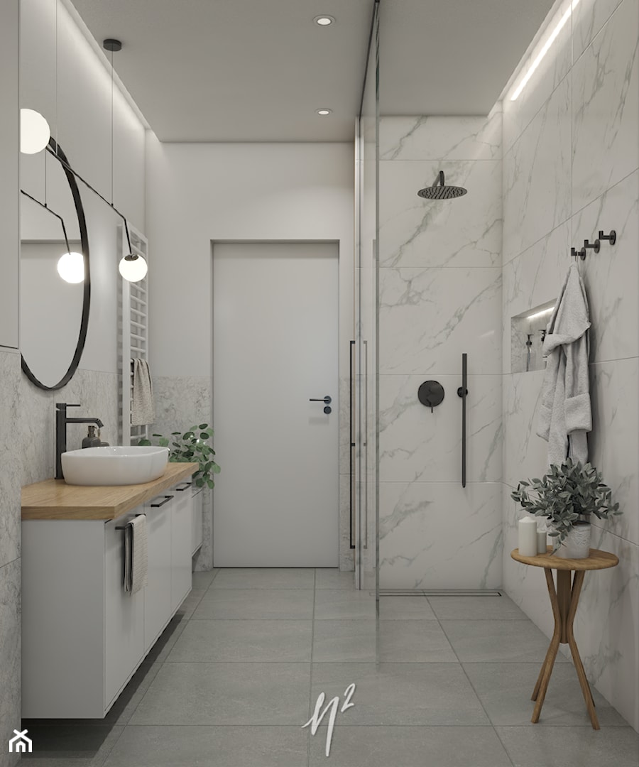 Modern bathroom - zdjęcie od Nkwadrat Studio