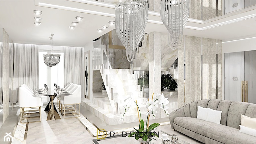 CYRKON - nowoczesny salon inspirowany tradycyjnym designem - zdjęcie od R-DESIGN Agnieszka Radoń