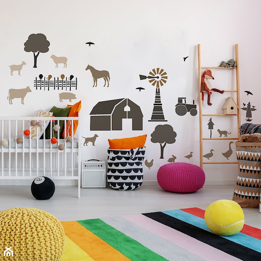 Farma - szablon malarski wielokrotny dla dzieci - zdjęcie od Nakleo Art&Wall Decor