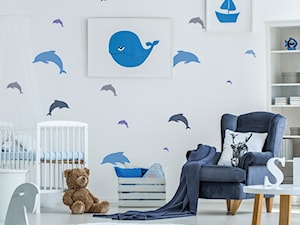 Delfinki - szablon malarski wielokrotny dla dzieci - zdjęcie od Nakleo Art&Wall Decor