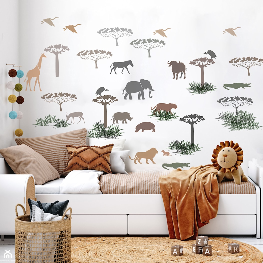 Sawanna - szablon malarski wielokrotny dla dzieci - zdjęcie od Nakleo Art&Wall Decor - Homebook