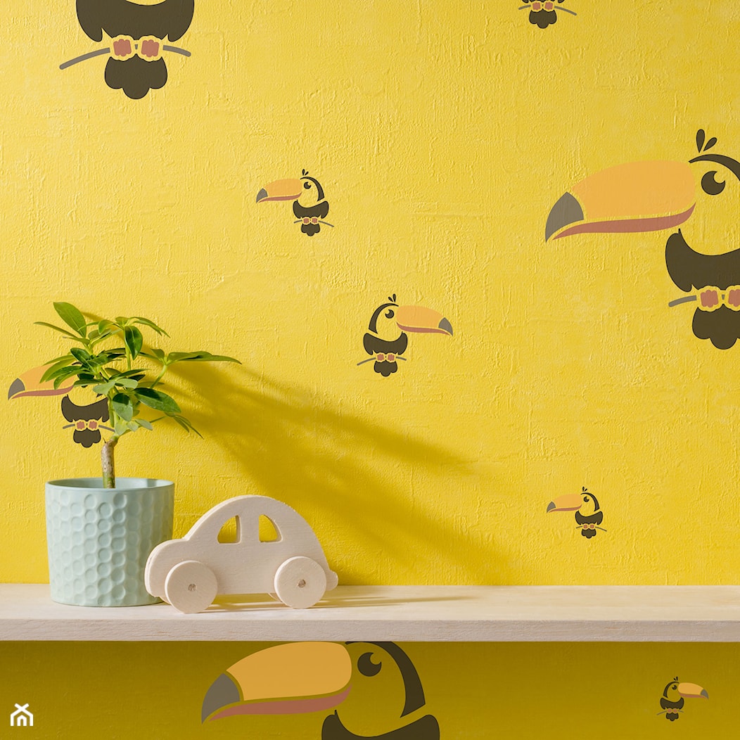 Tukan - szablon malarski wielokrotny dla dzieci - zdjęcie od Nakleo Art&Wall Decor - Homebook