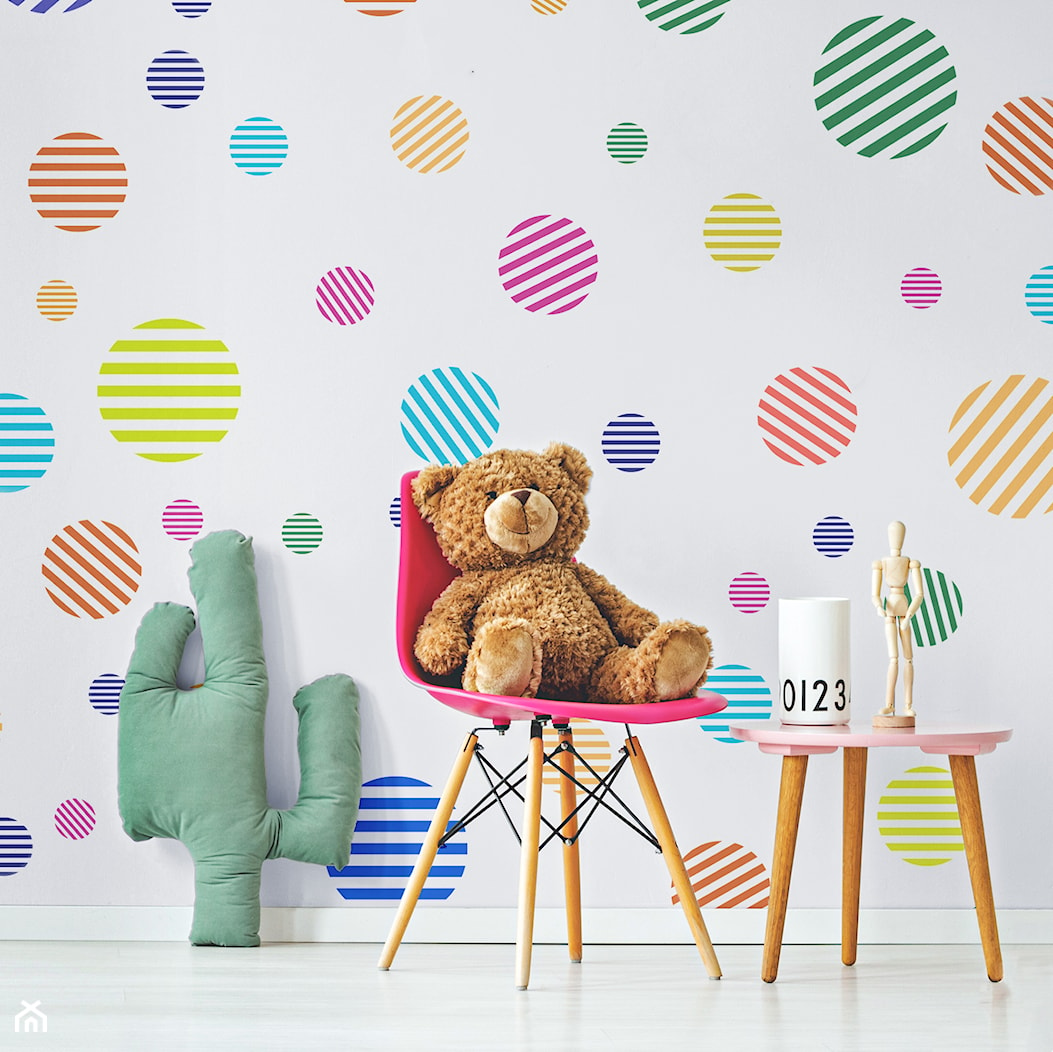 Kółka - Paski - szablon malarski wielokrotny dla dzieci - zdjęcie od Nakleo Art&Wall Decor - Homebook