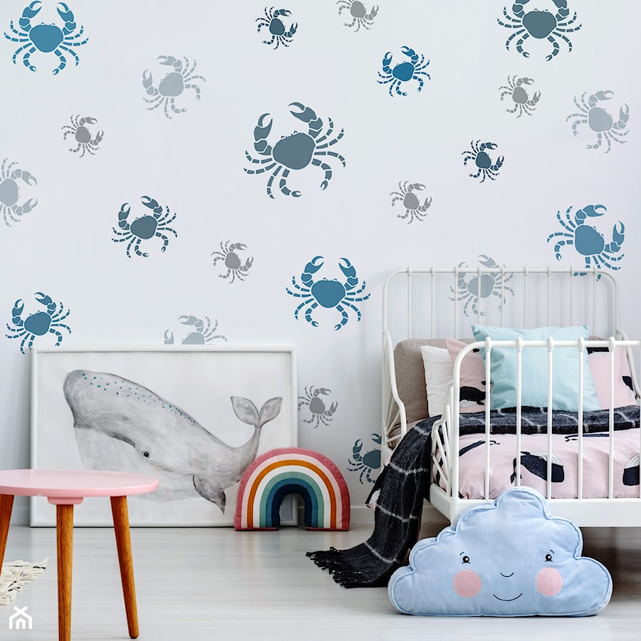 Krab - szablon malarski wielokrotny dla dzieci - zdjęcie od Nakleo Art&Wall Decor