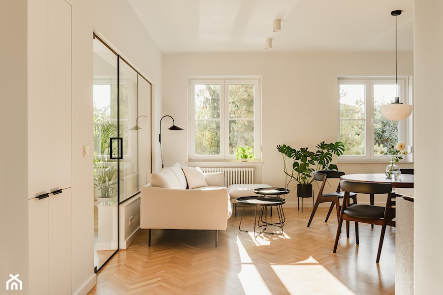 Mieszkanie przepełnione światłem - Salon, styl skandynawski - zdjęcie od LBWA