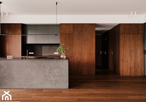 Apartament z widokiem na park - Kuchnia, styl minimalistyczny - zdjęcie od LBWA