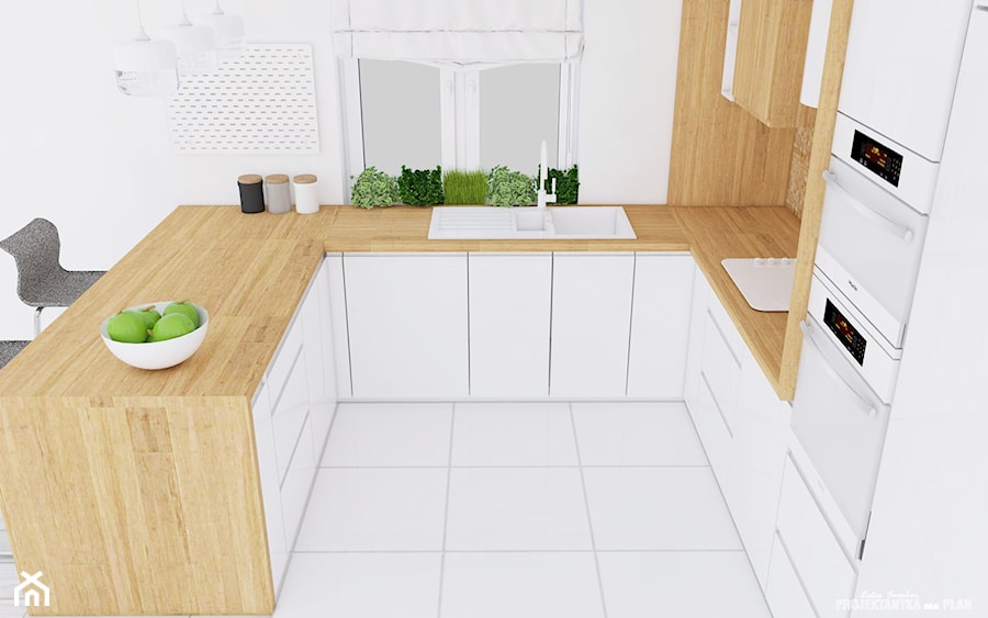 WHITE WOOD - kuchnia z IKEA - Kuchnia, styl nowoczesny - zdjęcie od Projektantka ma PLAN