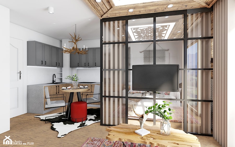 Wood Szczęścia - apartament Białka Tatrzańska - Salon, styl nowoczesny - zdjęcie od Projektantka ma PLAN