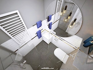 ŁAZIENKA GOLD gościnna w domu jednorodzinnym - Jabłonka / Małopolska - Łazienka, styl nowoczesny - zdjęcie od Projektantka ma PLAN