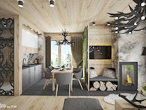 Osada Bachledzki Wierch, wnętrze drewnianego domu - Zakopane - Jadalnia, styl nowoczesny - zdjęcie od Projektantka ma PLAN