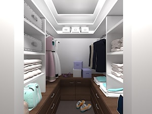 Projekt mieszkania na ul. Indiry Gandhi w Warszawie, 74 mkw. - Mała zamknięta garderoba przy sypialni, styl nowoczesny - zdjęcie od Patrycja Bedyk Studio Projektowe