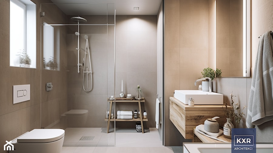 Jasna łazienka w stylu klasycznym. - zdjęcie od KXR Architekci | Architekt & Architekt wnętrz Rzeszów